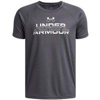Under Armour Junior Boys Training Tech Short Sleeve Crew Neck T-Shirt - Grey