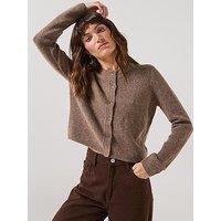 Jdy Chloe Long Sleeve Knitted Cardigan - Brown