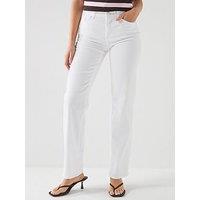 Only Onlblush Mid Waist Straight Fit Jeans - White