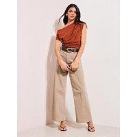 Friends Like These Off The Shoulder Draped Top - Clay