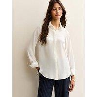 New Look White Concealed Button Shirt