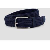 Mango Elastic Woven Belt - Navy