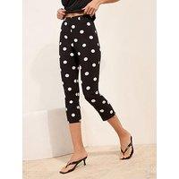 Friends Like These Spot Structured Stretch Capri - Black