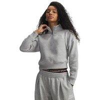 Under Armour Womens Rival Fleece 1/2 Zip Top - Grey