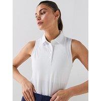 Under Armour Womens Golf Drive Sleeveless Polo - White