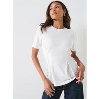 Only Elena Pleated Top - White