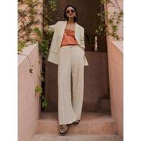Friends Like These Linen Wide Leg Trouser - Beige