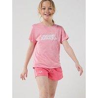 Under Armour Junior Girls Training Tech Short Sleeve Crew Neck T-Shirt - Pink