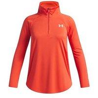 Under Armour Junior Girls Training Tech 1/2 Zip Top - Red