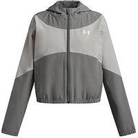Under Armour Junior Girls Training Rival Woven Jacket - Grey