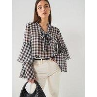 Vero Moda Sia Long Sleeve Flounce Top - Black