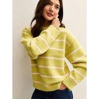 New Look Thin Stripe Midweight Knit Jumper - Green