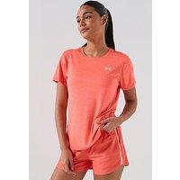 Under Armour Womens Training Tech Short Sleeve Crew Neck T-Shirt - Orange