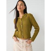 Jdy Jdycamil Collared Cardigan - Green