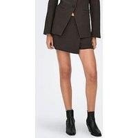 Only Tailored Warp Front Skort - Brown