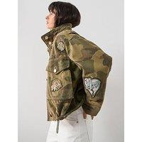 Allsaints Clay Patch Jacket - Camo Green