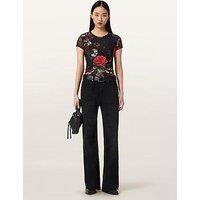 Allsaints Ellie Haze Mesh Tee - Black