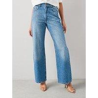 The Very Collection Relaxed Straight Fit Jeans - Mid Wash