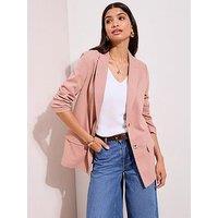Friends Like These Scuba Crepe Twill Blazer - Pink