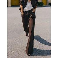 Friends Like These Tailored Flare Trousers - Brown