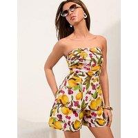 Friends Like These Lemon Printed Bandeau Top