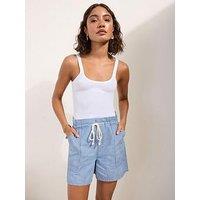 Friends Like These Chambray Cord Tie Short - Blue Stripe