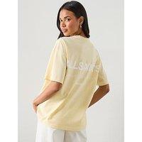 Allsaints Underground Etta Short Sleeve T-Shirt - Hay Yellow
