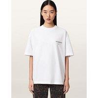 Allsaints Underground Etta T-Shirt - White/Cow Print