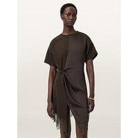 Allsaints Lana Lace Dress - Bottle Brown