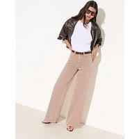 Friends Like These Twisted Seam Relaxed Wide Leg Jeans - Neutral