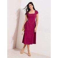Friends Like These Square Neck Sculpting Stretch Midaxi Dress - Red