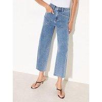 Friends Like These Wide Leg Crop Jean - Blue
