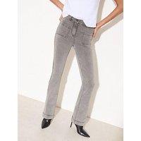 Friends Like These High Waist Pocket Flare Jean - Grey