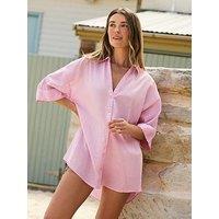 Friends Like These Beach Cover-Up Shirt - Pink