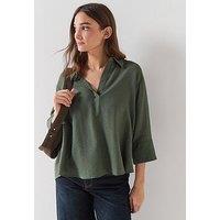 Jdy Pepper 3/4 Sleeve Blouse - Khaki