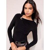 Friends Like These Long Sleeve Hardware Top - Black