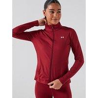 Under Armour Womens Training Motion Full Zip Top - Burgundy