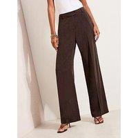 Friends Like These Linen Wide Leg Trouser - Brown