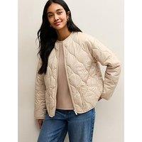 New Look Quilted Padded Jacket - Stone