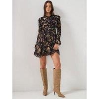 Allsaints Portia Floral Dress - Vine Black