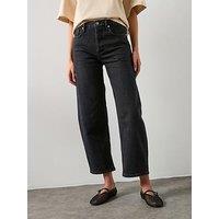 Allsaints Sadie Barrel Leg Jeans - Washed Black