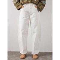 Allsaints Sadie Barrel Jean - Ecru - White