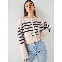 Only Floral Quilted Jacket - Cream