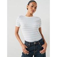 Jdy Striped Short Sleeve T-Shirt - Blue