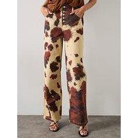 Allsaints Tay Carpenter Jeans - Cow Print