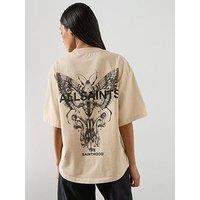 Allsaints Halis Amelie Oversized T-Shirt - Sandy White