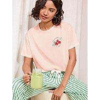 Friends Like These Strawberry Bag Pyjama Set - Green/Pink