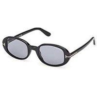 Tom Ford Iggy Oval Sunglasses - Black