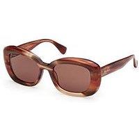 Max Mara Elizabeth Round Sunglasses - Red