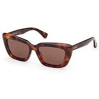 Max Mara Elizabeth Cat Eye Sunglasses - Dark Havana